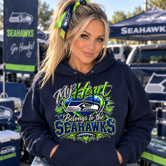 My heart belongs to the Seahawks Unisex Hoodie